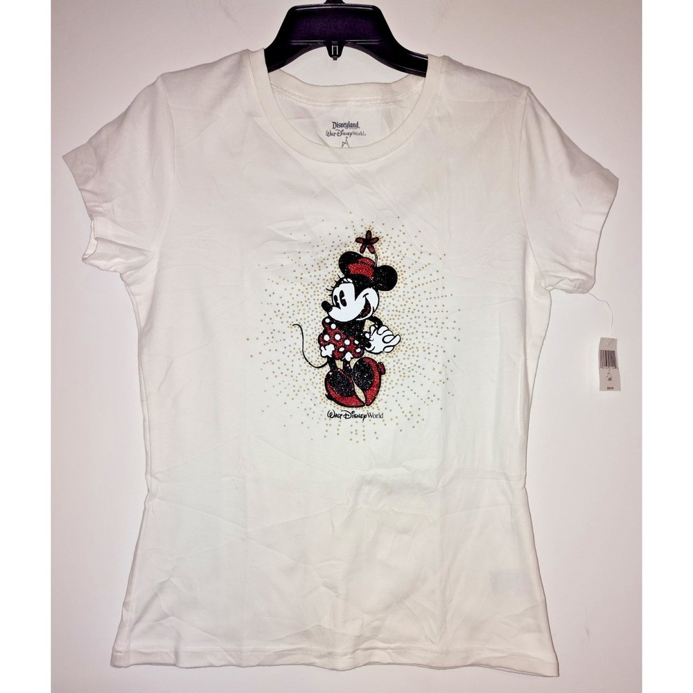 Minnie Mouse Authentic Walt Disney World White Tshirt Large NWT